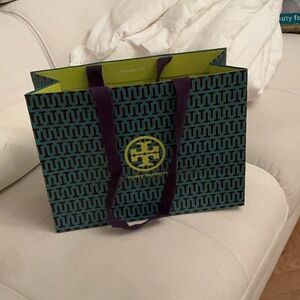 Tory Burch 12" x 9 x 5  Paper Bag Gift Shopping Tote Bag Authentic Empty